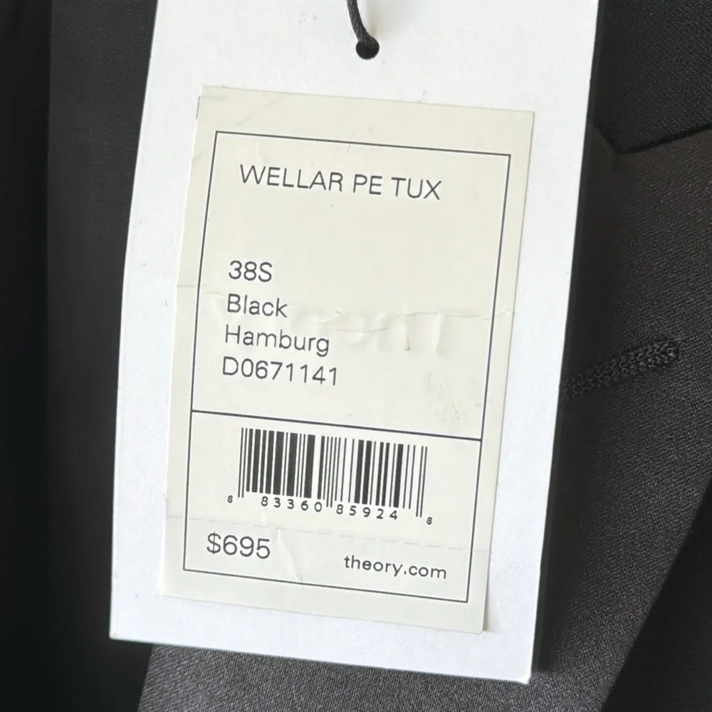 NWT Theory Men’s Tuxedo Jacket size 38 S - Picture 3 of 10